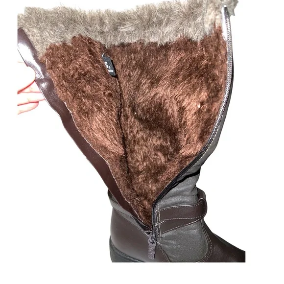 Totes Maryliza Brown Tall Winter Boots - Picture 8 of 11